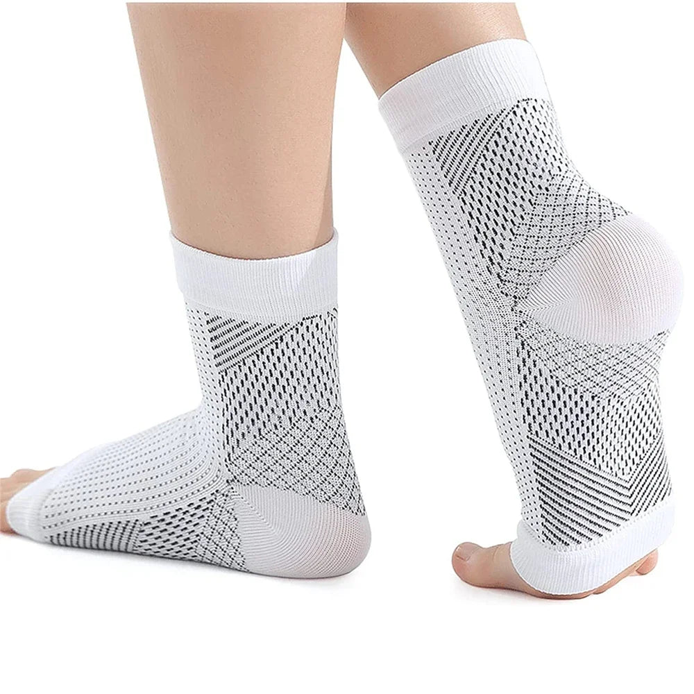 -20% Kompressions Stützstrümpfe Socken elitesportique Weiss S/M Einzel