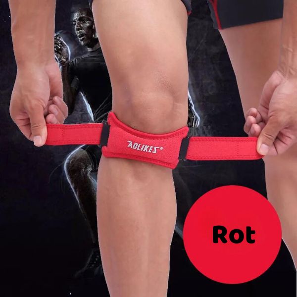 -20% Knie Bandage Stütze Knieschoner elitesportique Rot Einzel 